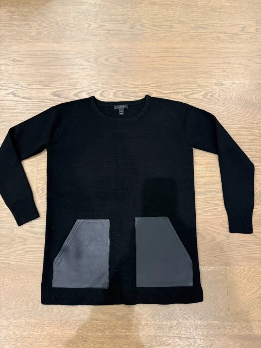 J.Crew Merio Leather Pocket Sweater